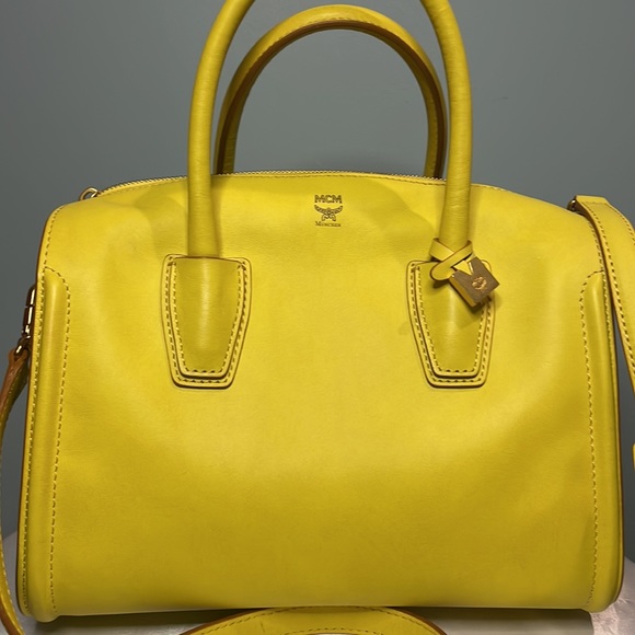 MCM Yellow Boston Bag - Picture 2 of 8